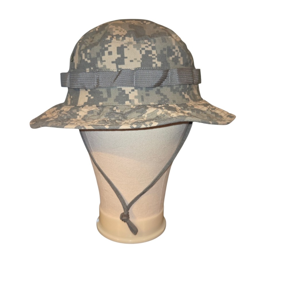 Tru-Spec Sun Hat Type II Mens Size 7.5 Gray Digital ACU Camo Boonie MIL-H-44105